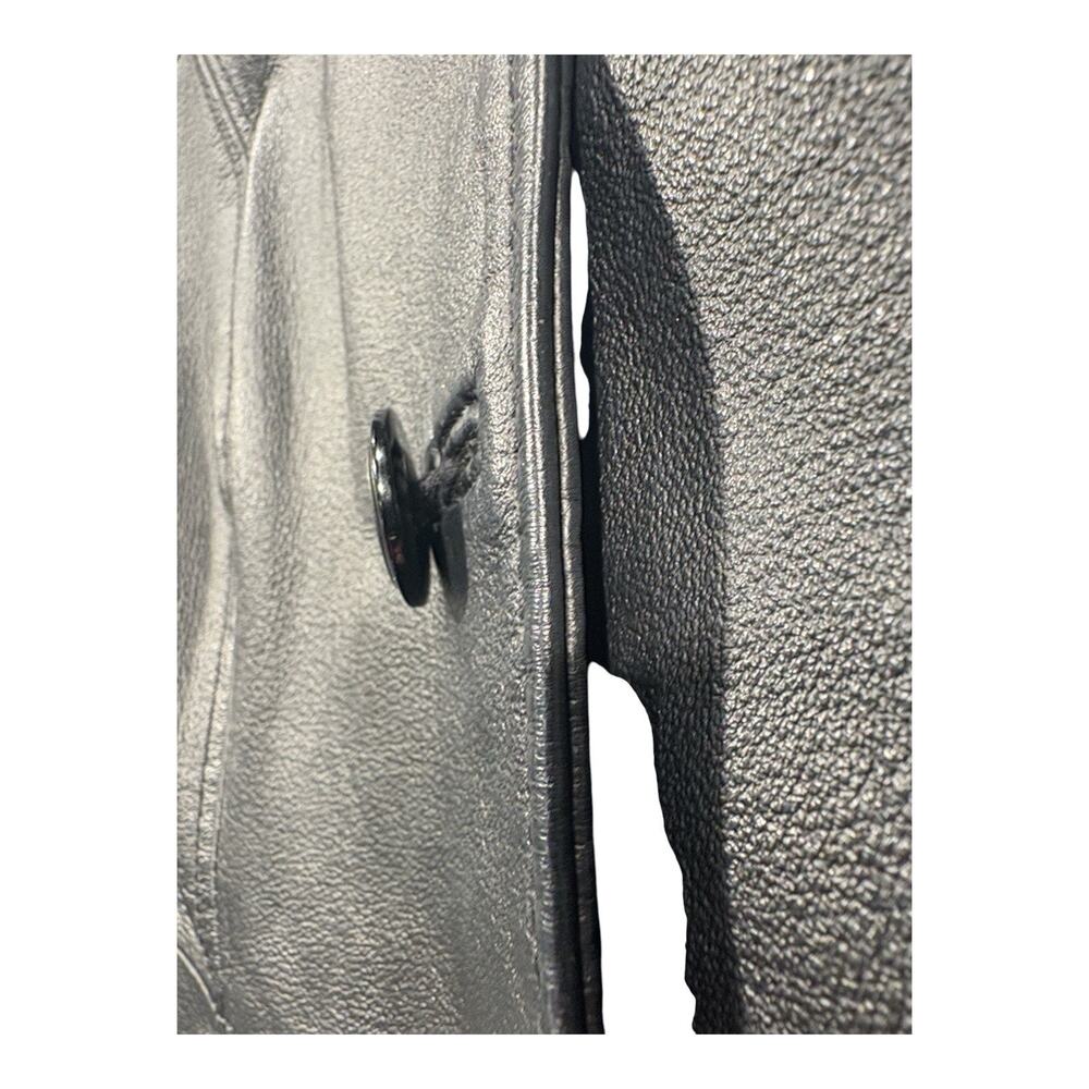 East 5th Women's Leather Jacket Size M - Button Closure - Black - Picture 6 of 14